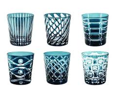 Set de 6 Gobelets 0,30l taillés main, Luxury Inkblue, Livellara