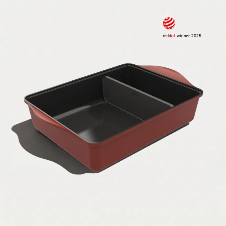 Plat au Four Rouge Passion 43x27x10 cm , Cookut
