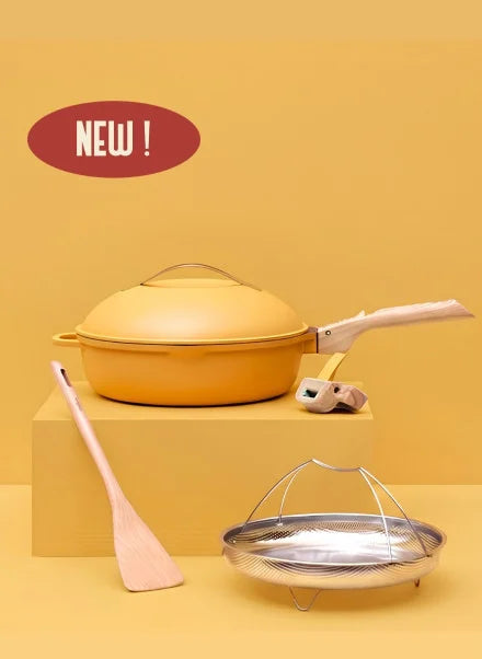 Poêle La Fabuleuse 28 cm Jaune, Cookut