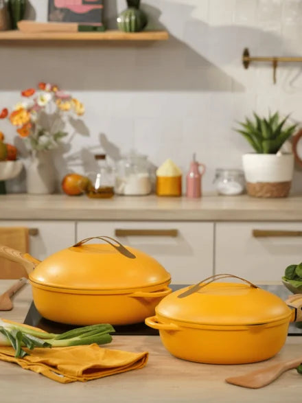 Poêle La Fabuleuse 28 cm Jaune, Cookut