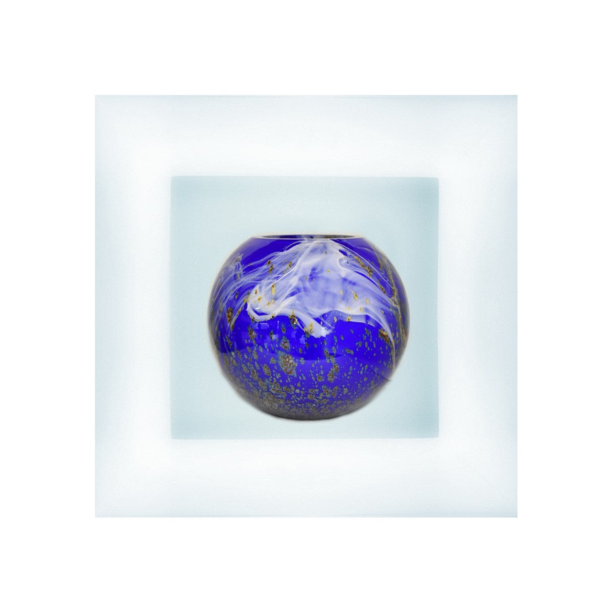 Lampe Saturne, Millenium bleu cobalt, Val Saint Lambert