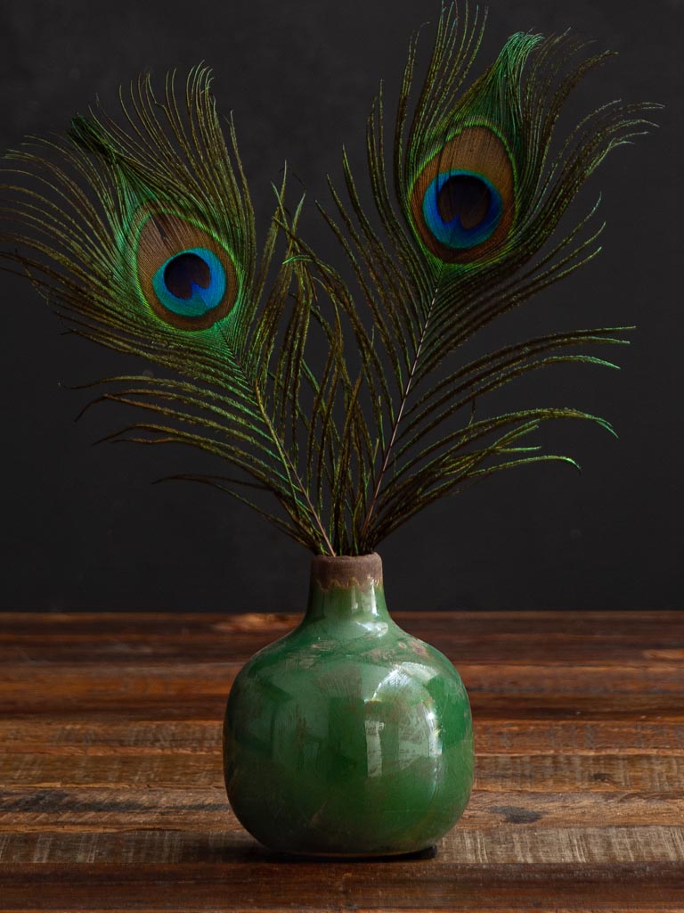 Vase Céramique, Vert Olive, Chehoma