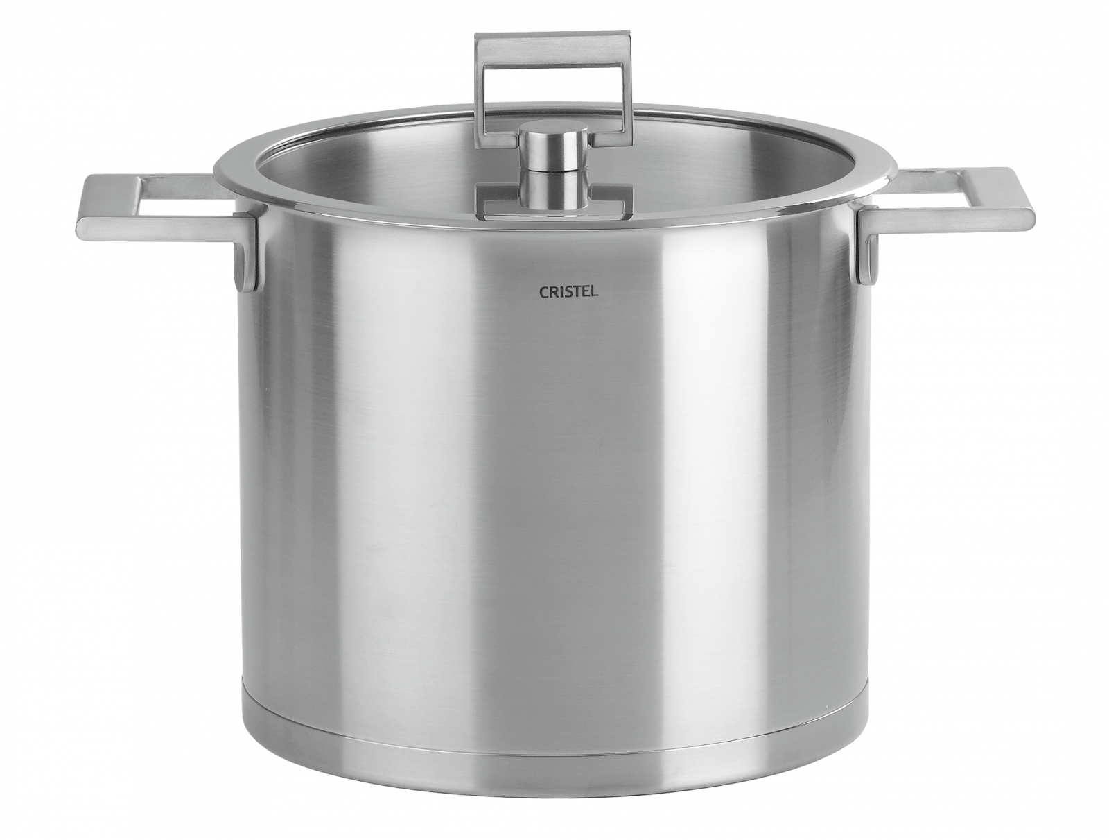 24cm stainless steel pot with glass lid, Strate fixe, Cristel