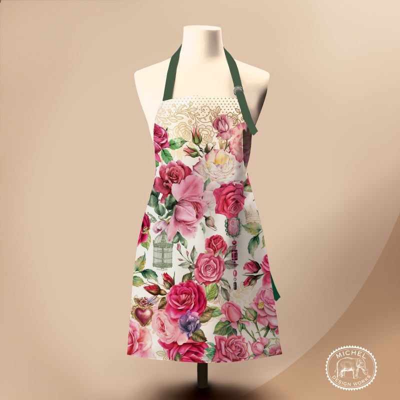 Tablier 100% coton ajustable, Royal Rose, Royal Garden