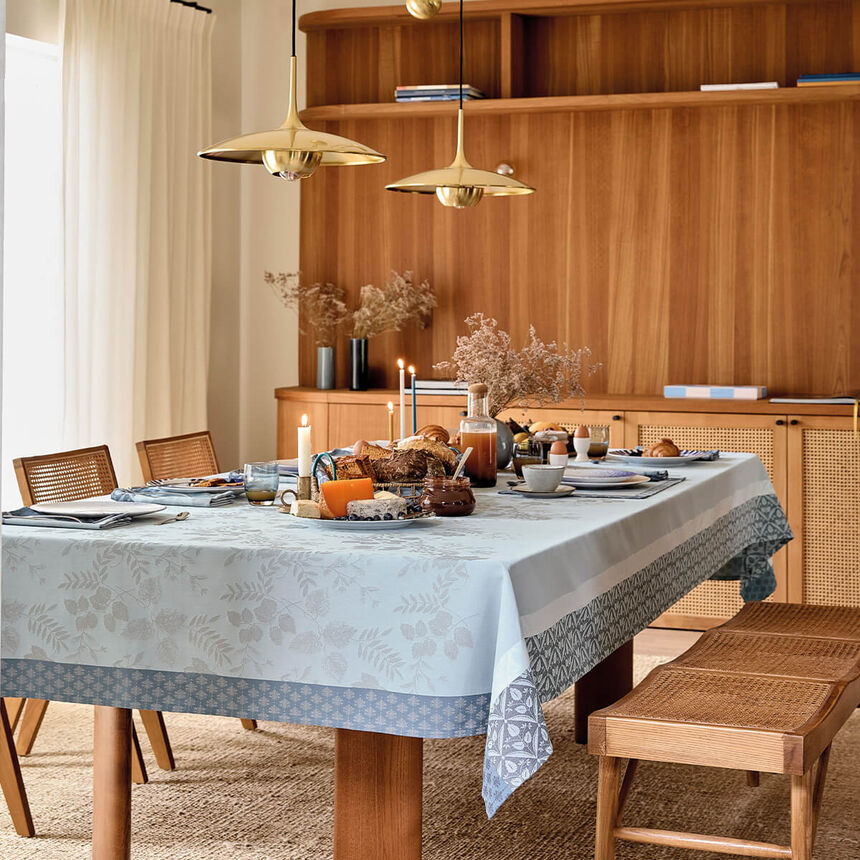 Nappe Enduite 175x250cm, Manor Lane Lupin, Le Jacquard Français