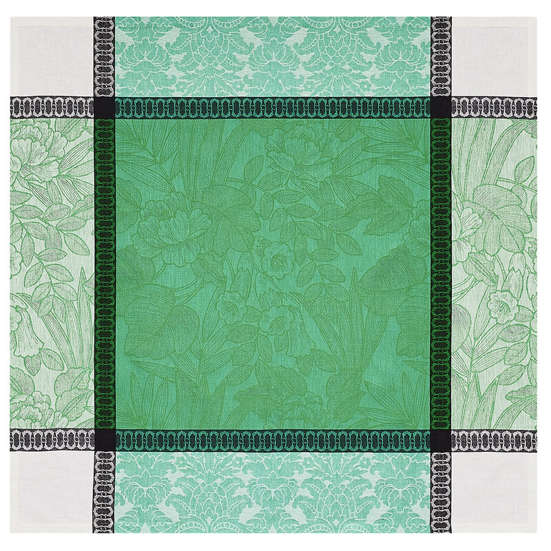 Nappe 175x250cm, Escapade Tropicale Caméléon, LE JACQUARD FRANCAIS