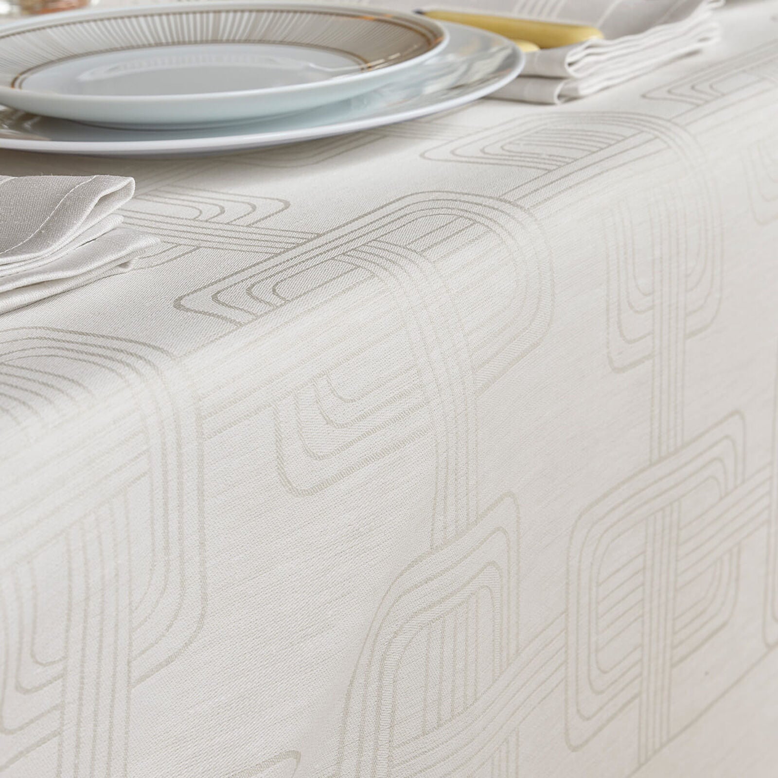 Nappe 175x320cm, Hôtel Particulier Stuc, Le Jacquard Français