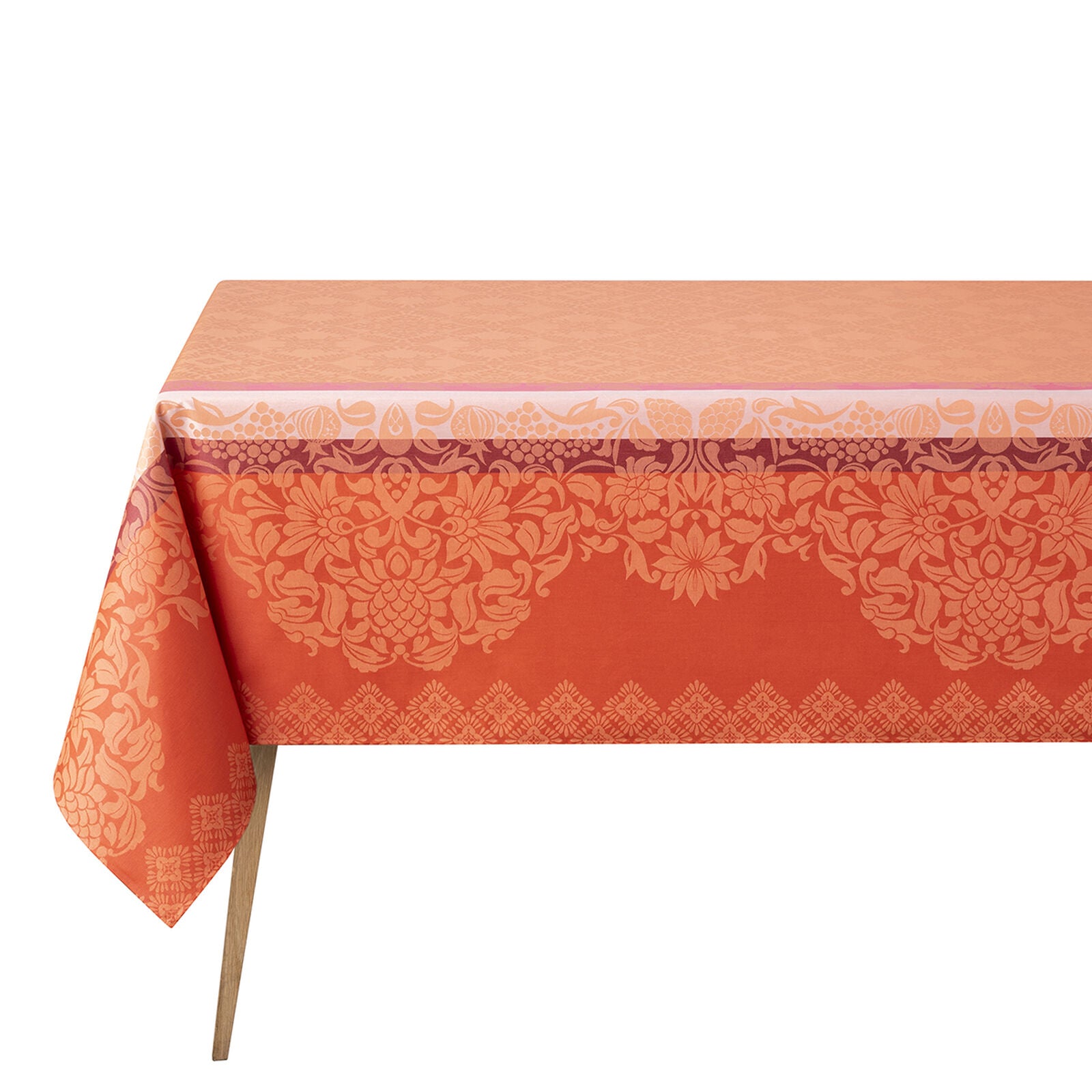 Nappe Enduite 175x250cm, Numbai Marigold, Le Jacquard Français