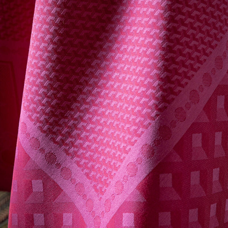Nappe 175x250cm, Palais Vénitien Pourpre, LE JACQUARD FRANCAIS