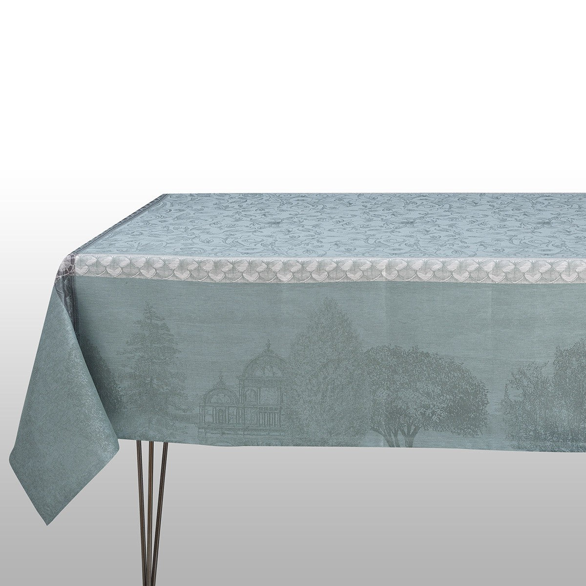 Nappe 175x250cm, Symphonie Baroque Fumée, Le Jacquard Français