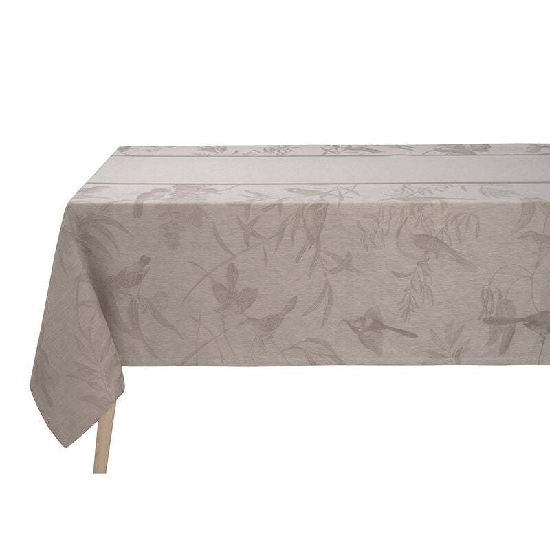 Nappe 175x250cm, Volière Solaire Lin, Le Jacquard Français