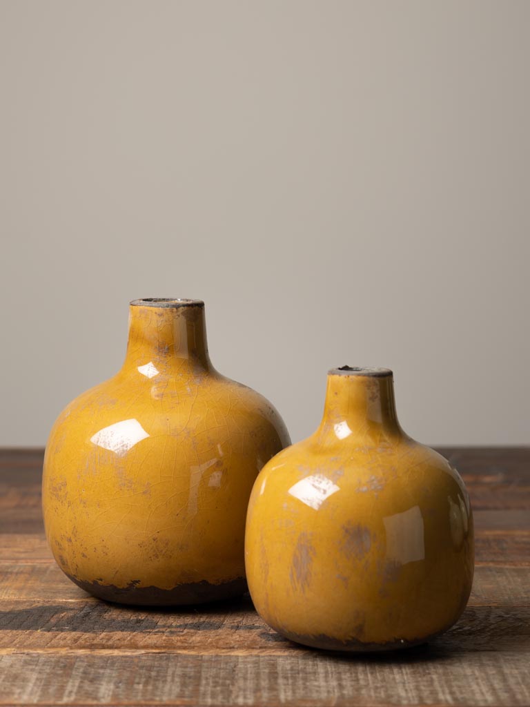 Vase Céramique Moutarde 15.5 cm, Chehoma