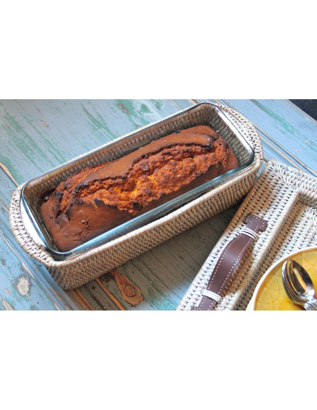 Plat terrine ou cake, 6/8 parts 1,8L Pyrex 31x12cm (33x15x10cm) Blanc cérusé