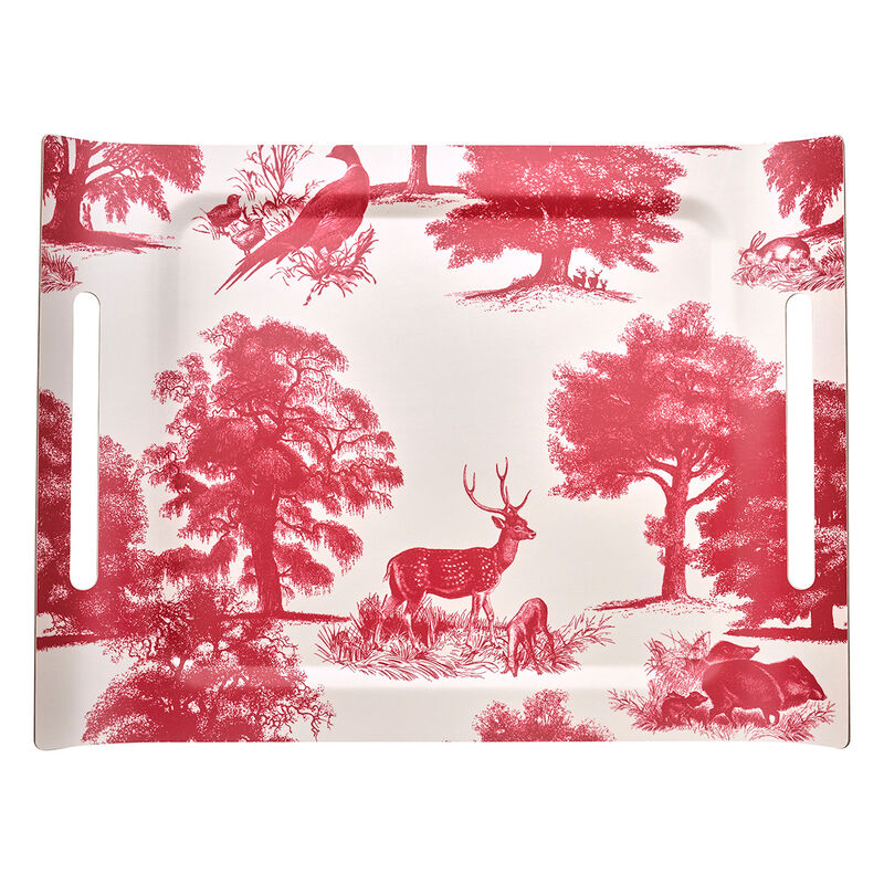 Plateau 58x42cm, Souveraine Carmin, Le Jacquard Français