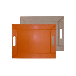 Plateau Réversible 55x41 cm Orange/Taupe, N2J