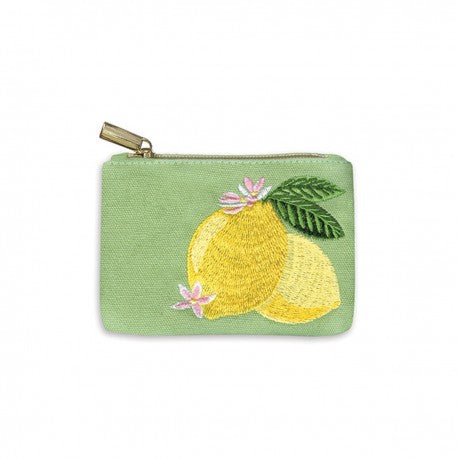 Porte-monnaie brodé, Fruit & Fleur (Lemons), Royal Garden