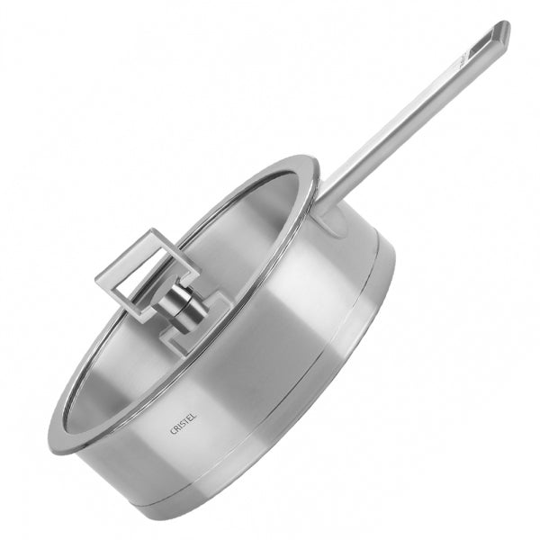 Sauteuse inox 26cm anti adhérent exceliss avec couvercle en verre, Strate fixe, Cristel