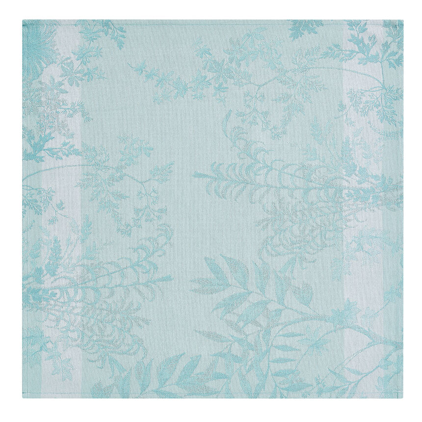Serviette de Table 58x58cm (set de 4), Jardin d'Eden Cascade Blue, Le Jacquard Français