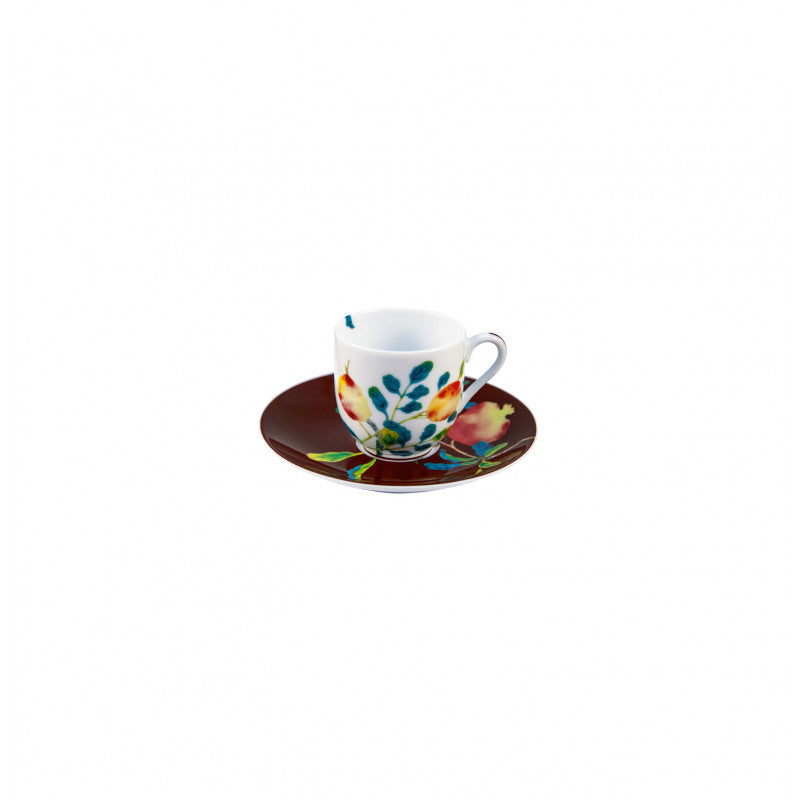 Coffee cup and saucer, Harmonia Brown, Raynaud