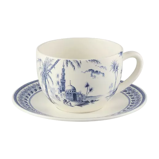 Tasse & Soucoupe Déjeuner Jumbo 0.45cl, Les Dépareillées Bleu, Gien