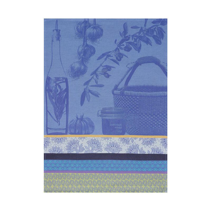 Torchon 80x60cm Saveurs de Provence Bleu lavande, Le Jacquard Français