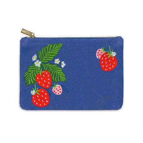 Porte-monnaie brodé, Fruit & Fleur (Strawberries), Royal Garden