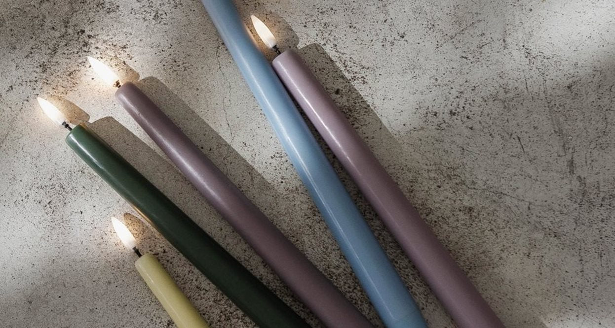 Bougie Conique 25 cm Lavander Set de 2, Uyuni