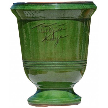 Vase 47x40cm, Lisse Vert, Terre Figuière