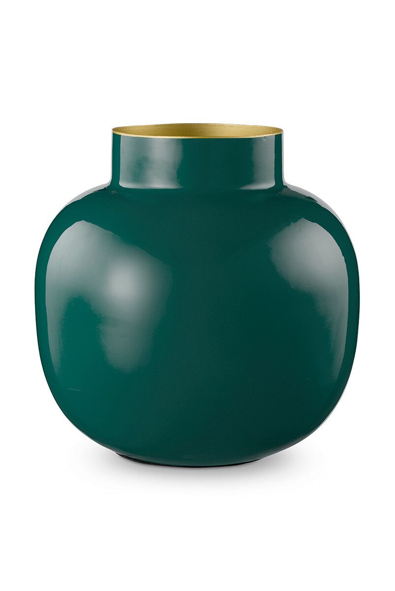 Vase en métal 25cm, Dark Green, Pip Studio