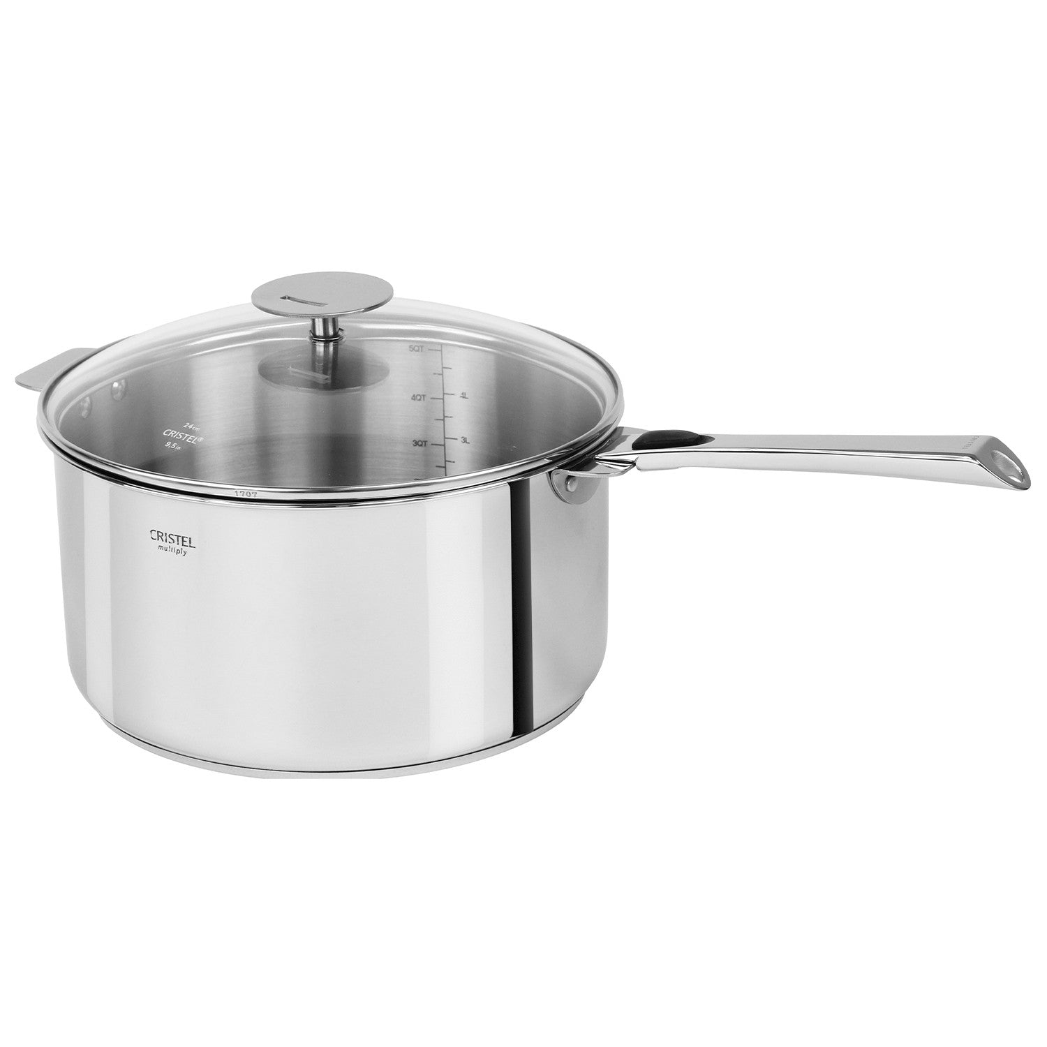 Faitout en inox Multiply 24cm, Casteline Amovible, Cristel