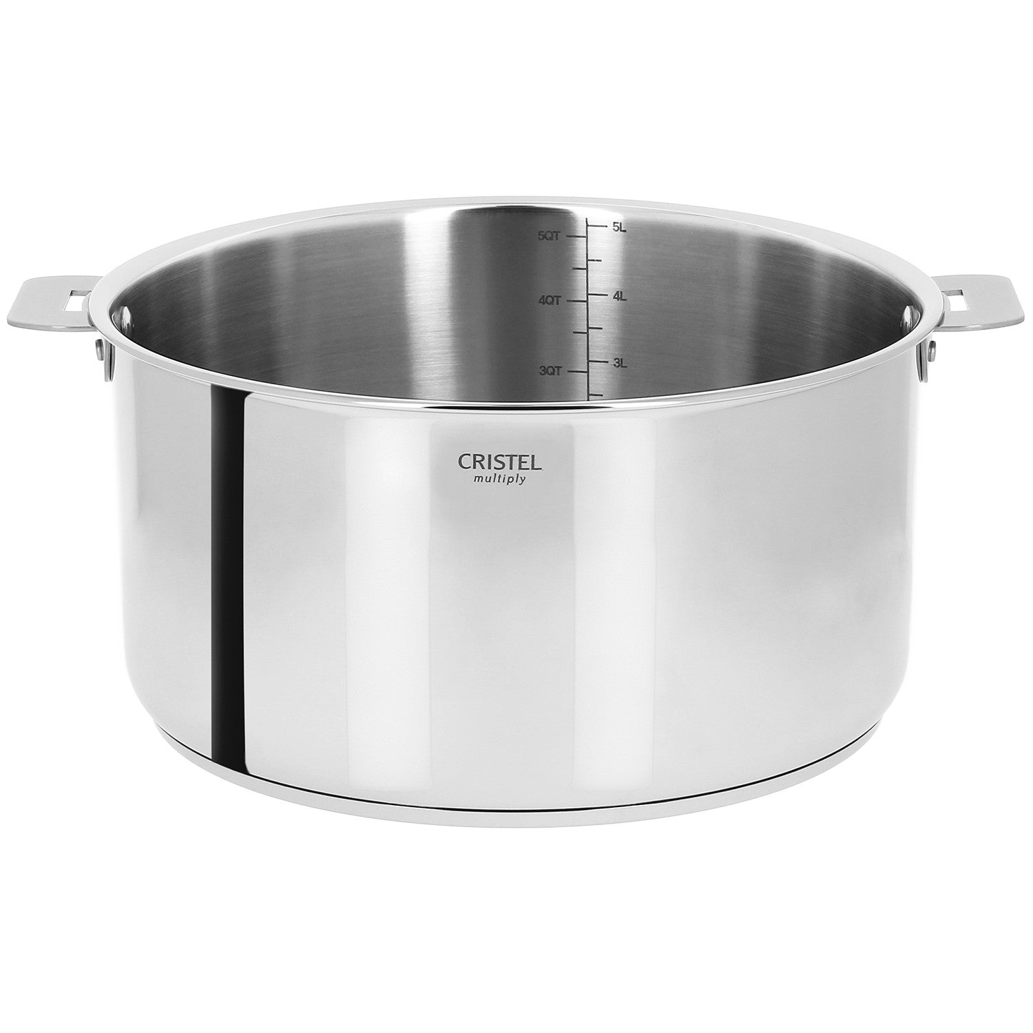 Faitout en inox Multiply 24cm, Casteline Amovible, Cristel