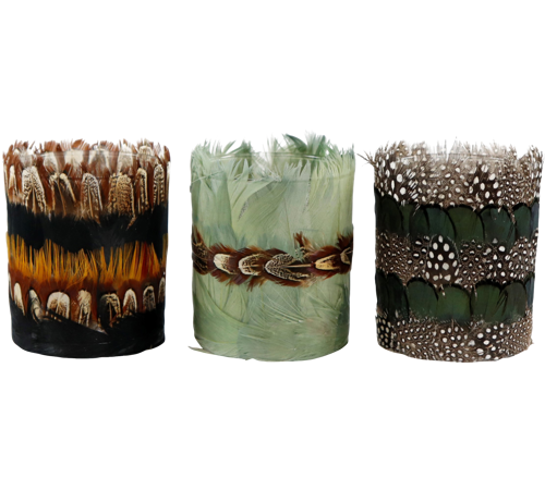 Tealight holder, Feathers, Hoff Interieur