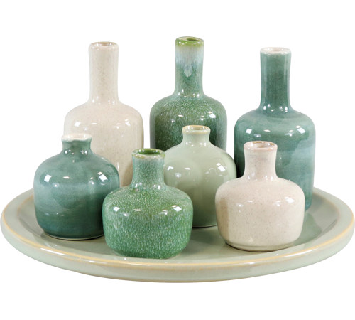 Set de 8 pièces 7 vases et plateau, Confetti, Hoff Interieur