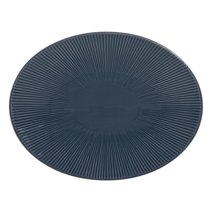 Plat ovale 41cm, Bohème Bleu, Bastide