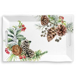 Plateau rectangulaire en mélamine GM, White Spruce, Royal Garden